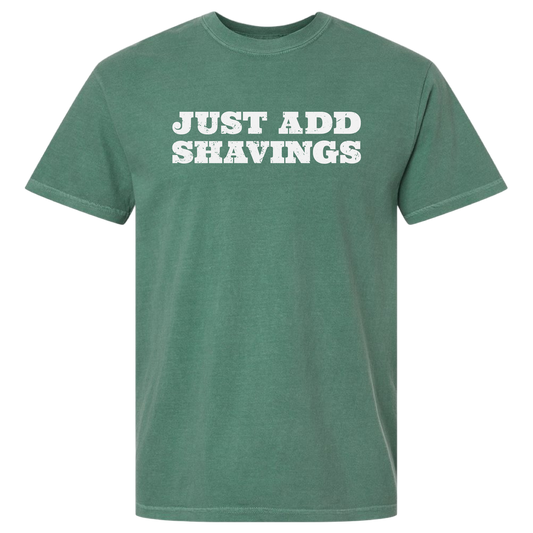 Just Add Green Shavings T-shirt, front