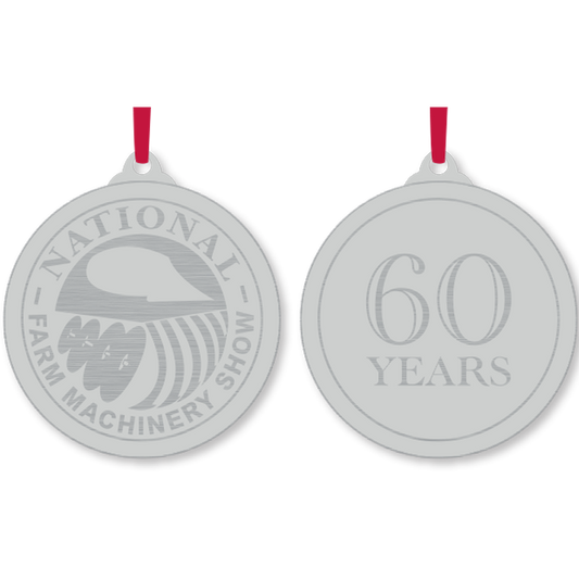 60th Anniversary Farm Show Metal Ornament