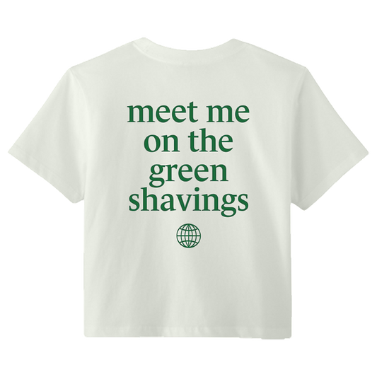 Women's Boxy Green Shavings T-Shirt, back