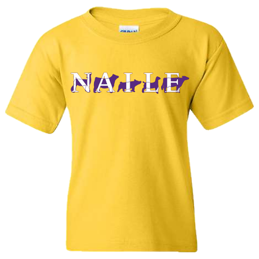 Youth NAILE Animals T-shirt, yellow